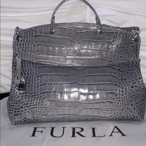 Furla grey cross body/handle bag.